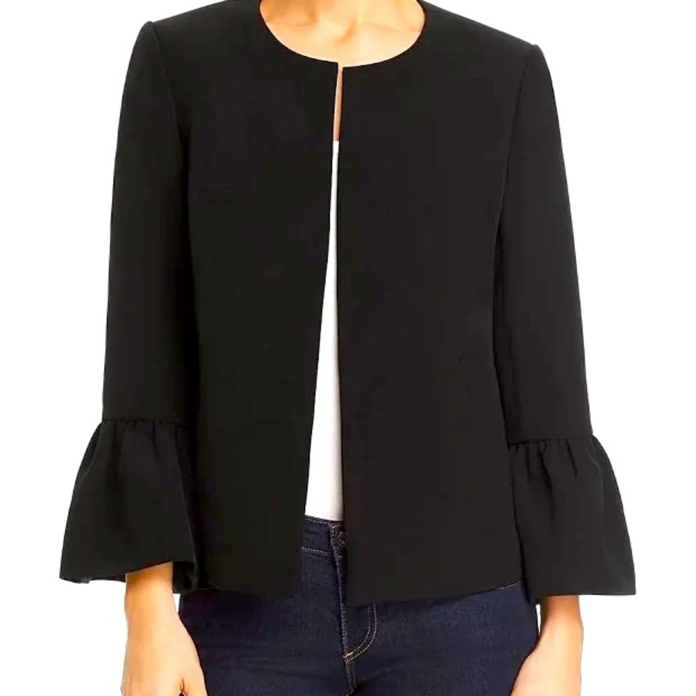 Vince Camuto Women’s Black Bell Sleeve Office Open Blazer Size Extra Large